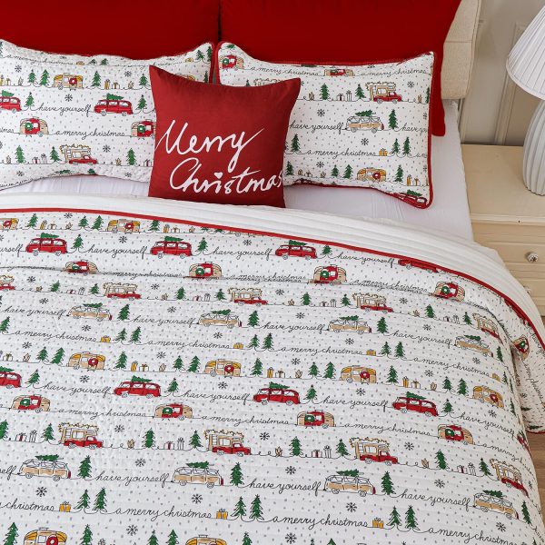 Christmas Car Quilt by Cmfshape Bedspread Set-3