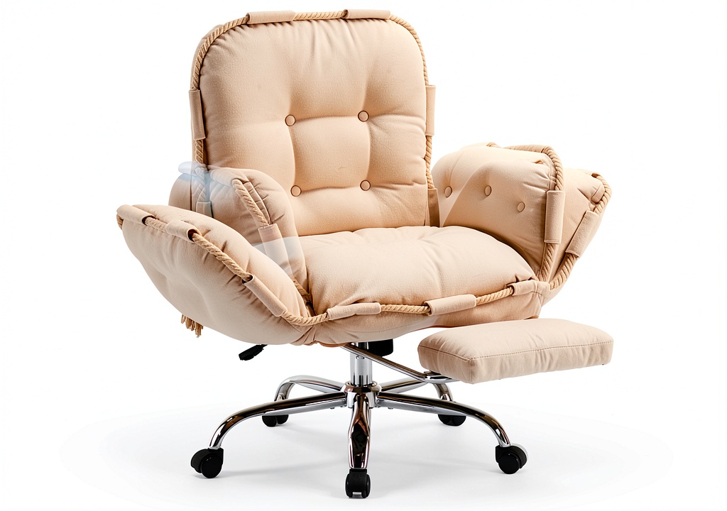 Beige office chair in a modern home office setting