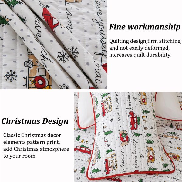 Christmas Car Quilt by Cmfshape Bedspread Set-4