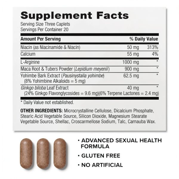 GNC Mens Maca Man Arginine Supplement Nitric Oxide-1