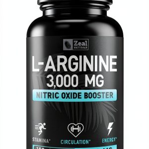 Zeal Naturals L Arginine 3000mg Nitric Oxide Supplement-0