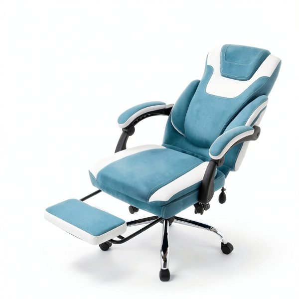 KRESTLUX Big Tall Office Chair Bluewhite Recline-1