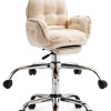 CJDSEC Beige Office Chair Adjustable Recline-7