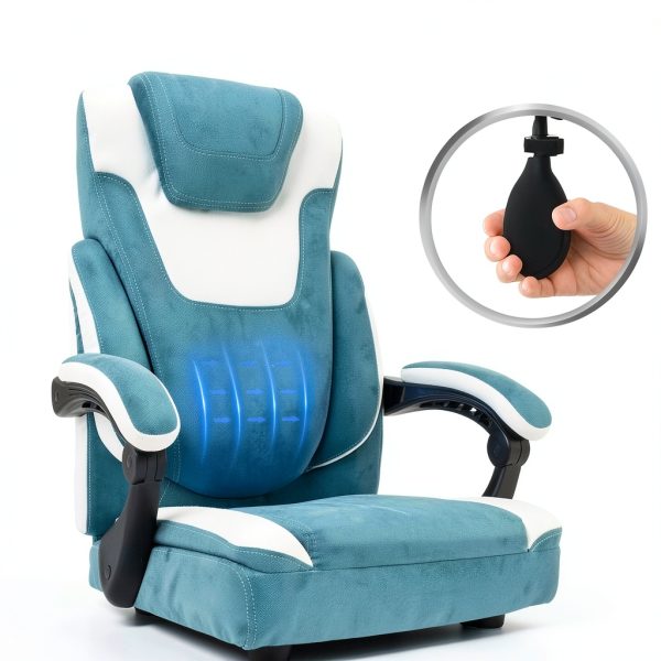 KRESTLUX Big Tall Office Chair Bluewhite Recline-3