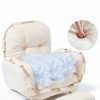 CJDSEC Beige Office Chair Adjustable Recline-4