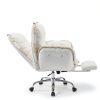 CJDSEC Beige Office Chair Adjustable Recline-6