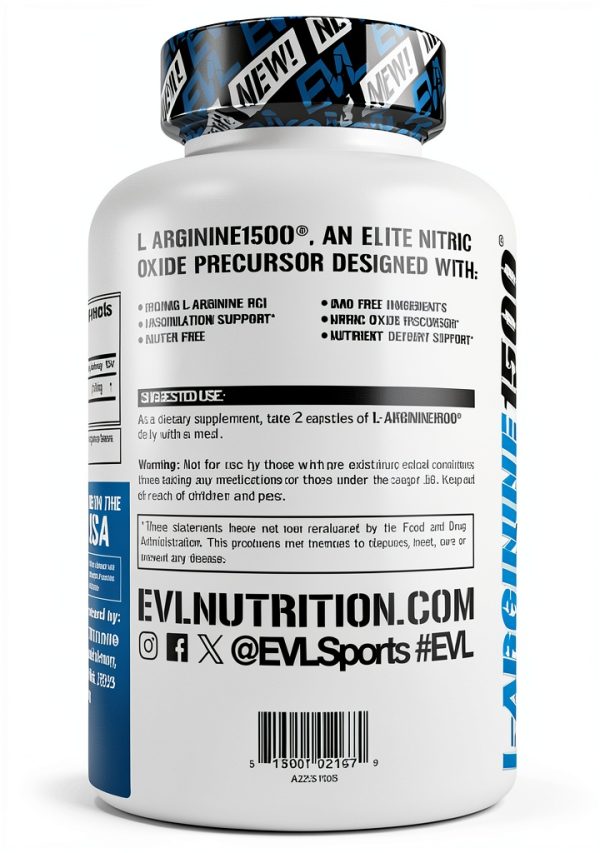 Evlution L-Arginine 1500mg Muscle Growth Amino Acid-3