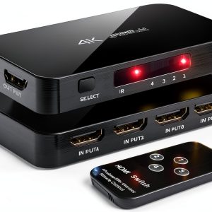 4K HDMI Switch ENBUER 4 Port HDR Black Model-0