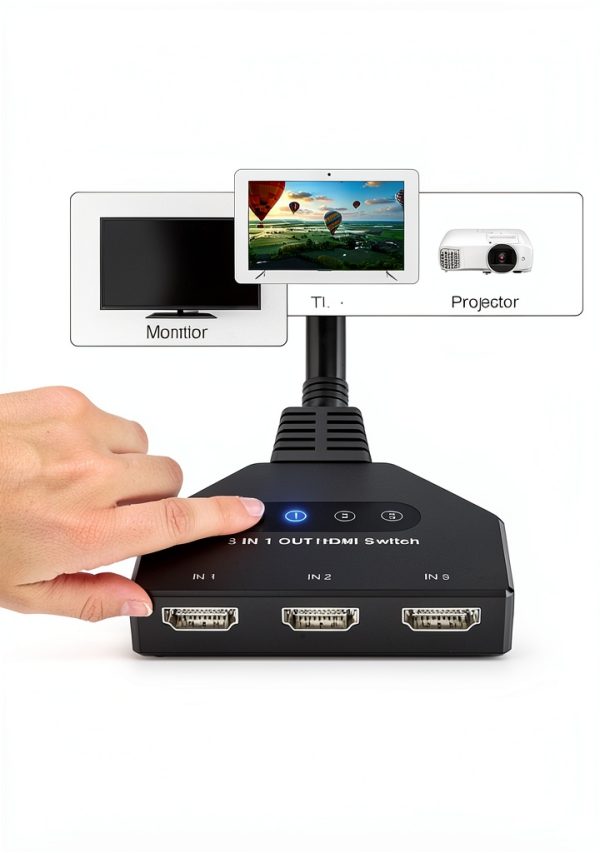 AUKOKIOULA HDMI Switch 3‑in‑1 4K 30Hz for Gamers-2