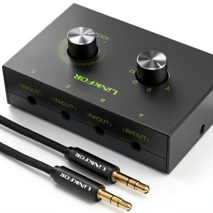 LiNKFOR 4 Port Audio Switch Selector Box-0
