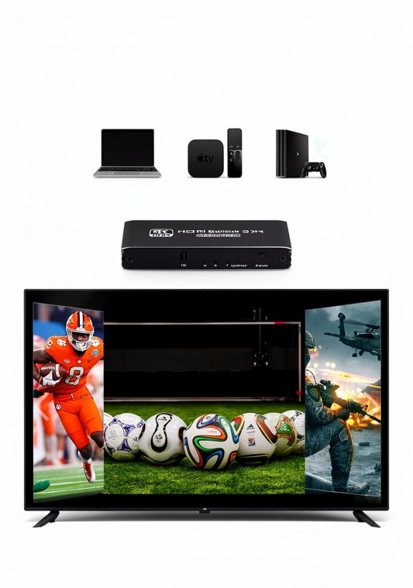 HDMI Switch Anber-Tech 4K120Hz Grey Model 3in1-1