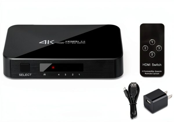 4K HDMI Switch ENBUER 4 Port HDR Black Model-6