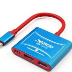 JEMDO Switch 2 Dock 4K 144Hz HDMI Blue Aluminum-0