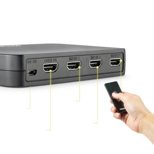 Philips 4 Port HDMI Switch for Home Theater-2