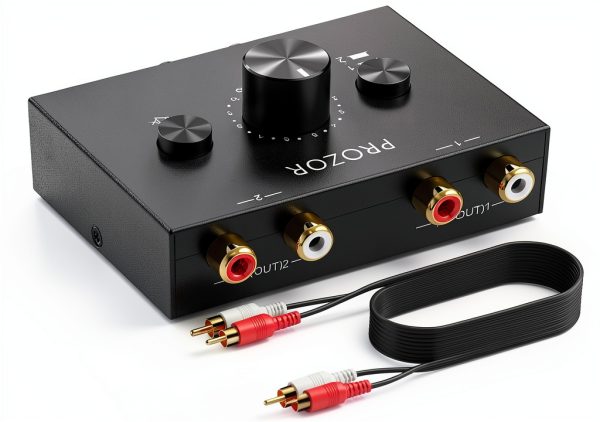 PROZOR 4 in 1 RCA Switch Audio Selector Box-0