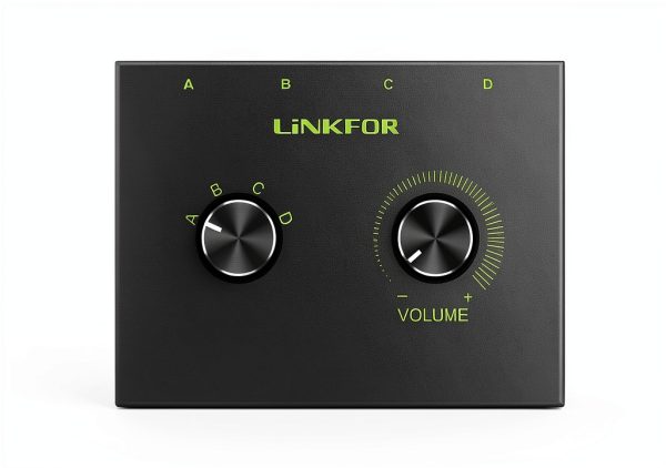 LiNKFOR 4 Port Audio Switch Selector Box-8