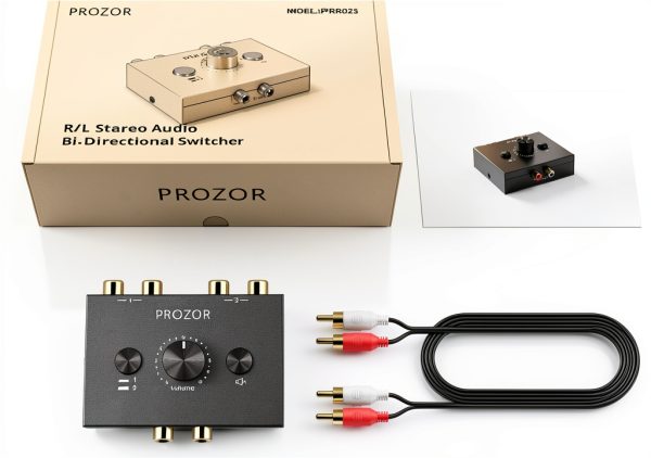 PROZOR 4 in 1 RCA Switch Audio Selector Box-7