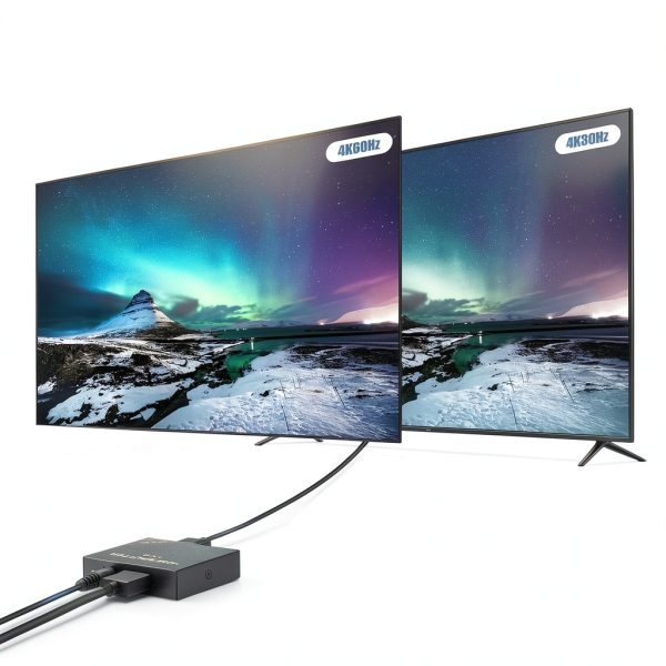 HBAVLINK HDMI Splitter 4K 60Hz Audio Video Selector Box-6