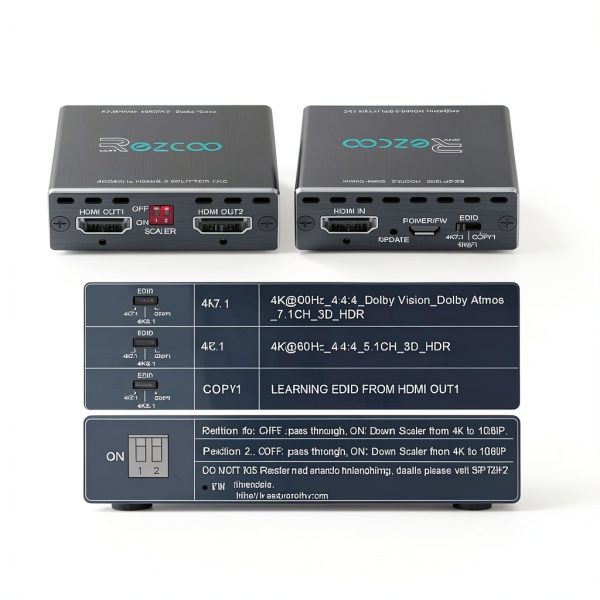 4K HDMI Splitter EZCOOTECH Mini Dual Output-3