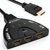 Fosmon 4K HDMI Switch 3x1 with HDCP Pass‑Through, 4K@30Hz & 4K@60Hz-0