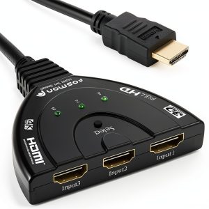 Fosmon 4K HDMI Switch 3x1 with HDCP Pass‑Through, 4K@30Hz & 4K@60Hz-0