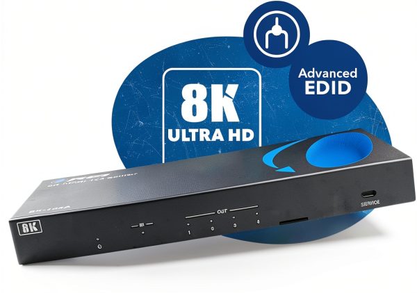 8K HDMI Audio Extractor OREI BK-104A 4-Output 8K@60Hz Optical & Analog-3