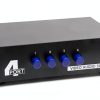 Mt-viki 4-Way AV RCA Switcher Selector - Metal Enclosure, Push Button-1
