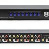Mt-viki 8‑Way AV RCA Switch Selector PL‑831AV Metal Enclosure-3