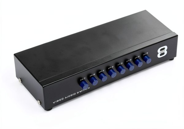 Mt-viki 8‑Way AV RCA Switch Selector PL‑831AV Metal Enclosure-4