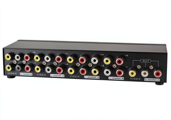 Mt-viki 8‑Way AV RCA Switch Selector PL‑831AV Metal Enclosure-0