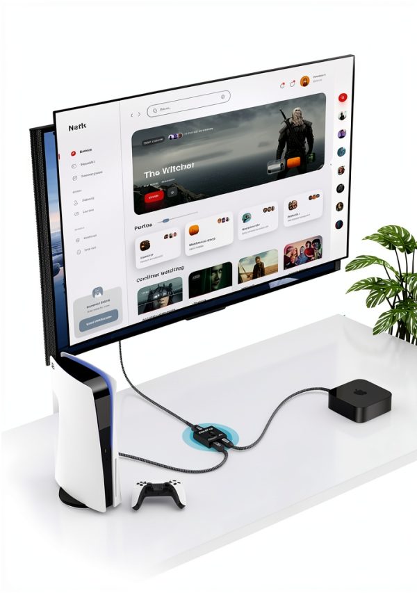 Kinivo HDMI Switch 2‑in‑1 8K/4K Selector SW‑820BN Black-1