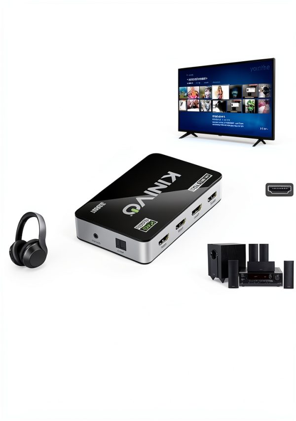 Kinivo 4K HDMI Switch 3 Port Optical Audio Extractor ARC Remote-4