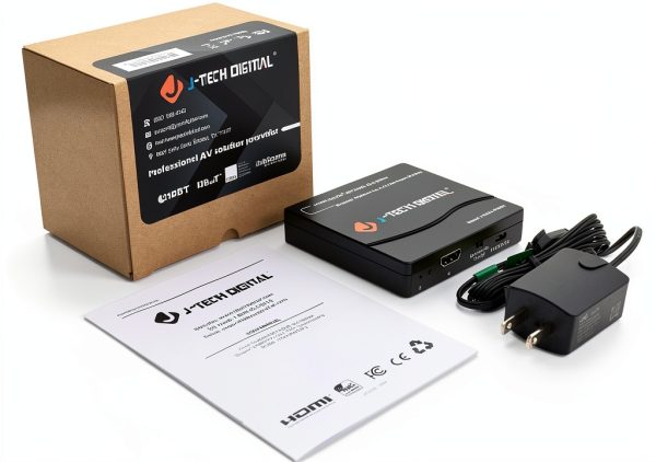 J-Tech Digital 1x2 HDMI Splitter 4K@60Hz 4:4:4 HDR10 with EDID Copy-8