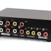 Mt-viki 4-Way AV RCA Switcher Selector - Metal Enclosure, Push Button-0