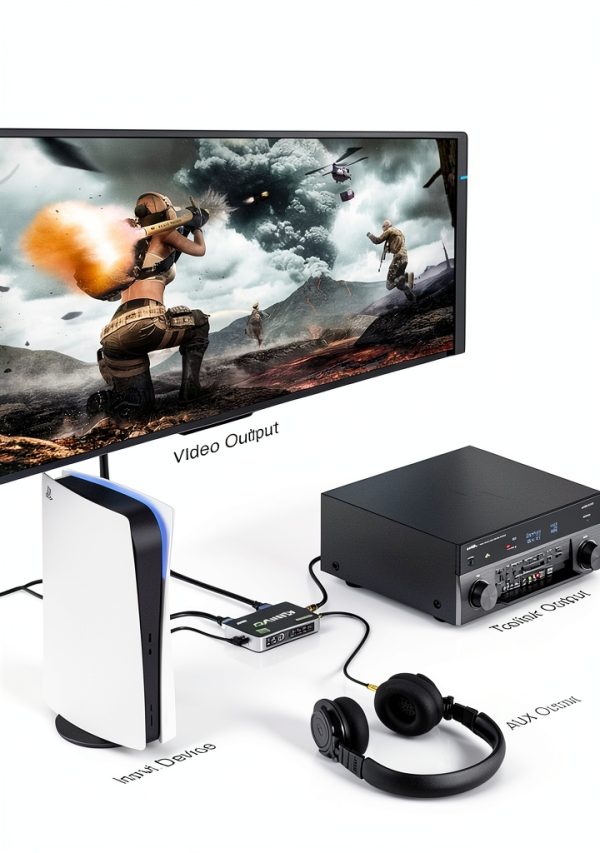 Kinivo 4K HDMI Switch 3 Port Optical Audio Extractor ARC Remote-1