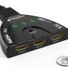 Fosmon 4K HDMI Switch 3x1 with HDCP Pass‑Through, 4K@30Hz & 4K@60Hz-4