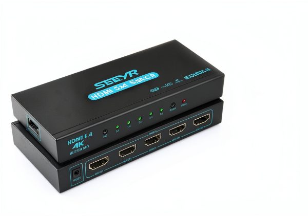 SGEYR 5x1 HDMI Switch 4K 30Hz Metal HDMI Selector Blue-2