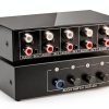 Audio Switcher BolAAzuL 4 in 1 Stereo Selector Metal Housing Plug Play-0