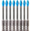 Glass and Tile Drill Bit Toolant 1/4" 10pc Set Hex Shank for Tiles-0