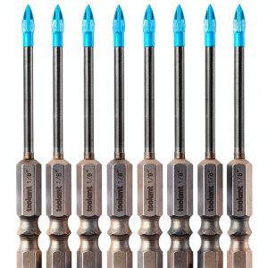 toolant 1/8" Glass & Tile Drill Bit 10pc Set with 1/4 Hex Shank-0