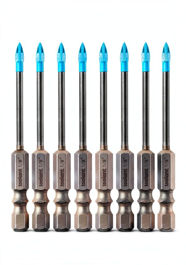 toolant 1/8" Glass & Tile Drill Bit 10pc Set with 1/4 Hex Shank-0