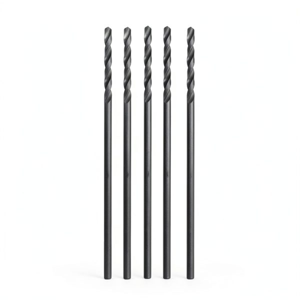 Drill America 5-Piece HSS Extension Drill Bit Set 1/4-1/2" x 6" POU-0