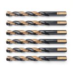 DRILLFORCE 27/64" Black & Gold Twist Drill Bits 6pcs Multi-Material-0