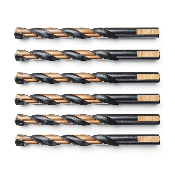 DRILLFORCE 27/64" Black & Gold Twist Drill Bits 6pcs Multi-Material-0