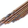 Twist Drill Bits 10pcs High Speed Steel Set for Wood Metal-6