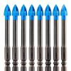 Glass and Tile Drill Bit Set toolant 5/16" 10pc Long 1/4 Hex Shank-0
